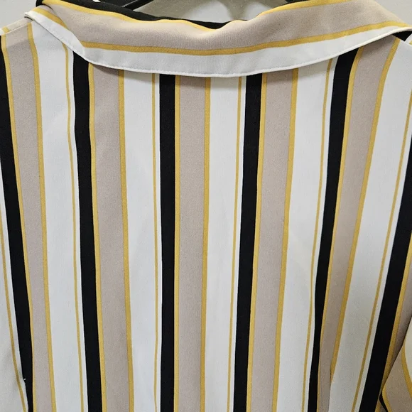 NY Collection Striped Button-Down Shirt Dress Size L - Picture 13 of 13